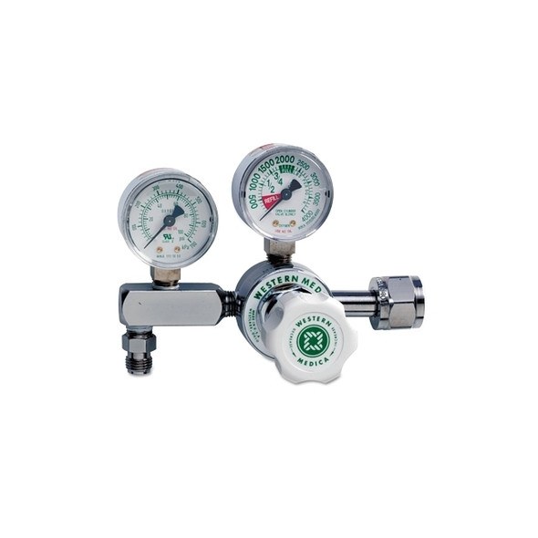 M1 Series Single-Stage Adj Delivery Pressure Reg, Oxygen, 0 to 100 psi, 3000 psi Inlet, CGA 540 Nut and Nipple