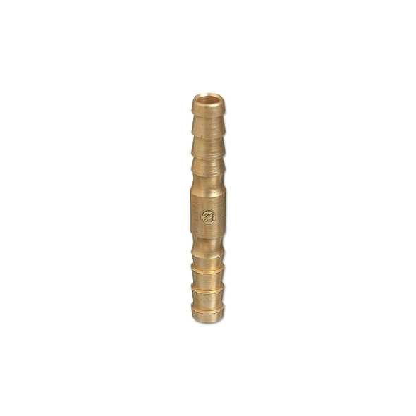Brass Hose Splicers, 200 PSIG, Barb No Stop, 1/4 in
