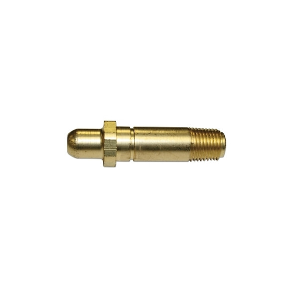 Regulator Inlet Nipple, Hydrogen/Natural Gas, 1/4 in (NPT), 2-1/2 in L, Brass, CGA-350