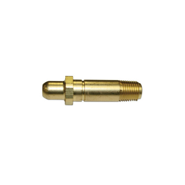 Regulator Inlet Nipple, Hydrogen/Natural Gas, 1/4 in (NPT), 2-1/2 in L, Brass, CGA-350