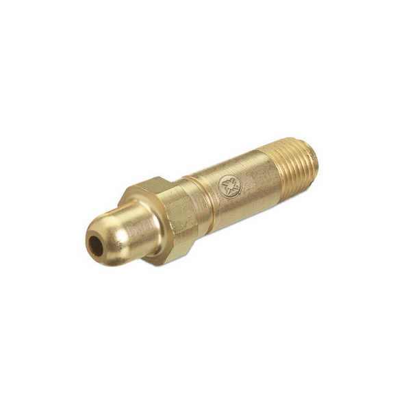 Regulator Inlet Nipple, Air, 1/4 in (NPT), 2-1/2 in L, Brass, CGA-346