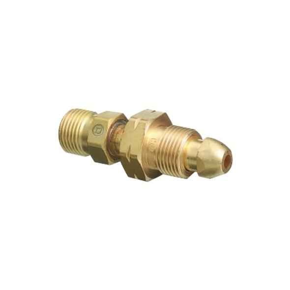 Brass Cylinder Adaptors, From CGA-510 POL Acetylene To CGA-300 Commercial Acetylene