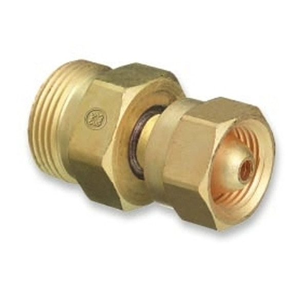 Brass Cylinder Adaptor, From CGA-200 MC Acetylene To CGA-520 B Tank