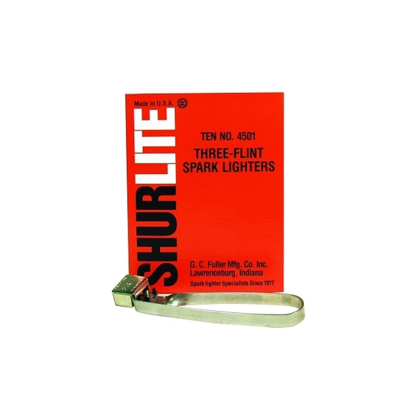 Shurlite® Spark Lighter, Three-Flint Lighter with Attached Flints