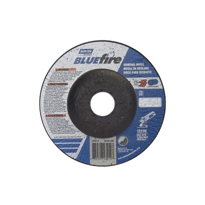 Bluefire® Type 27 Depressed Center Wheel, 4-1/2 in x 1/4 x 7/8, 24 Grit, Zirconia Alumina