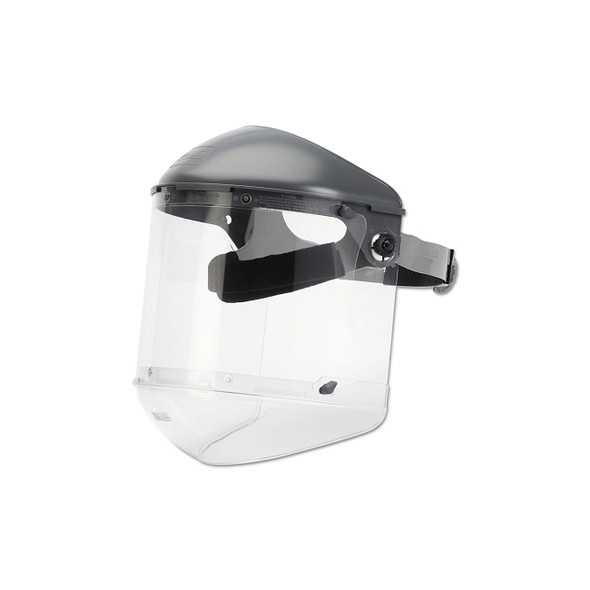 Dual Crown Faceshield Systems, 4 in Crown, 3C Ratchet, Clear