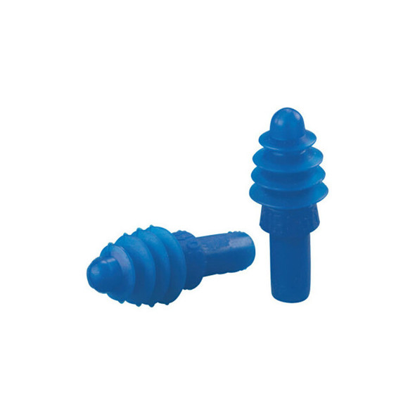 AirSoft® Reusable Earplug, Thermoplastic Elastomer, Blue, Uncorded