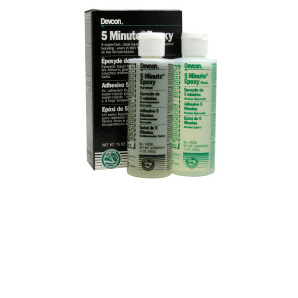 5 Minute® Epoxy, 15 oz, Dual Cartridge, Colorless to Light Yellow