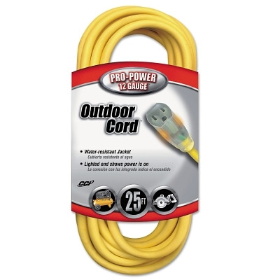 Southwire Yellow Jacket® Power Cord, 25 ft, 1 Outlet, Yellow
