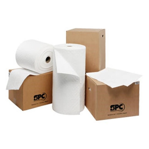 SPC® Oil Plus® Heavy Weight Perfed Pads, 15" x 19", White, 100/Bale