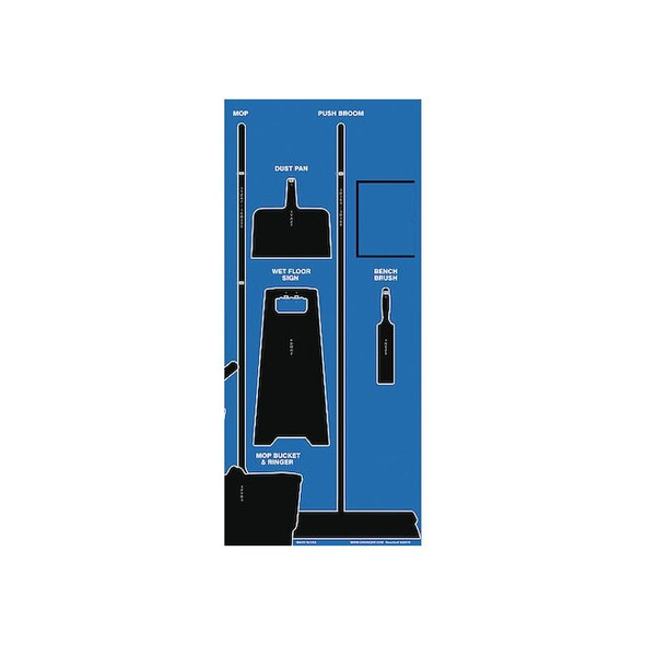 Manufacturer Varies Shadow Board, 68 in H, 30 in W, Blue GPSM307