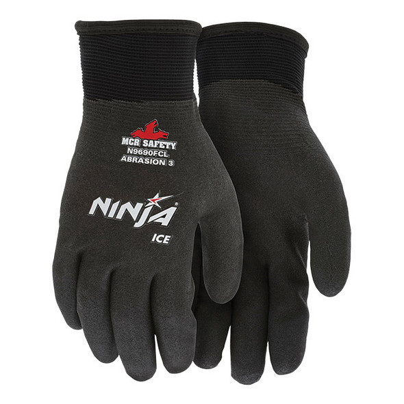 MCR Safety® Ninja® Ice FC Gloves, 2X-Large, Black, 12/Pair