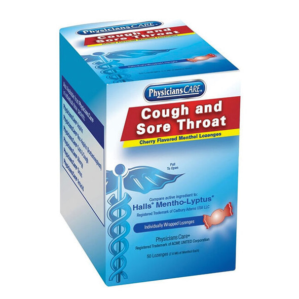 Cherry Menthol Cough Drops, 50/Box