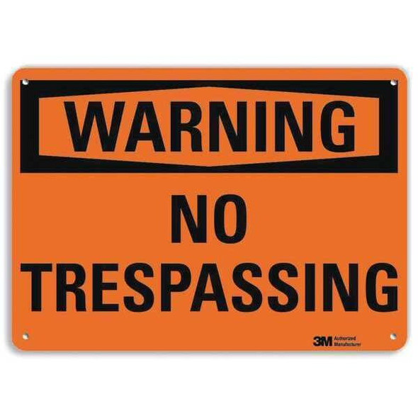 Lyle Admittance Sign,No Trespassing,10 in. H U6-1178-RA_14X10