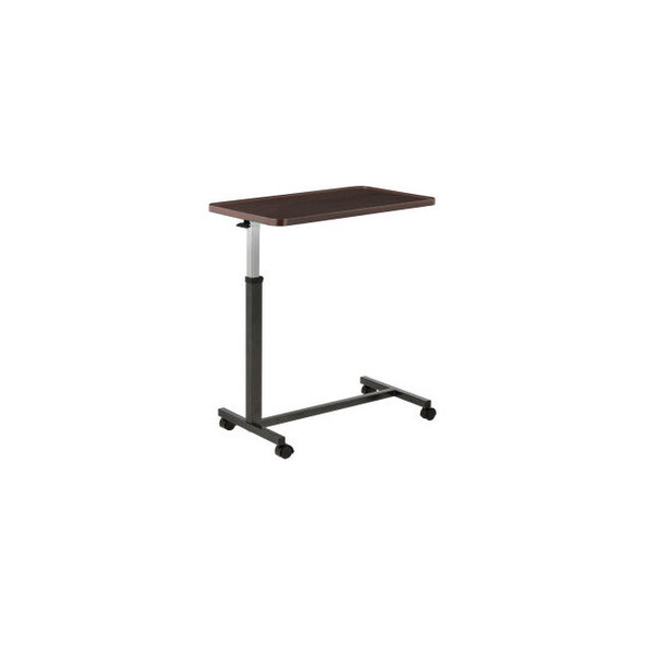 Global Industrial Heavy Duty Overbed Table With H-Base Walnut Laminate Tabletop