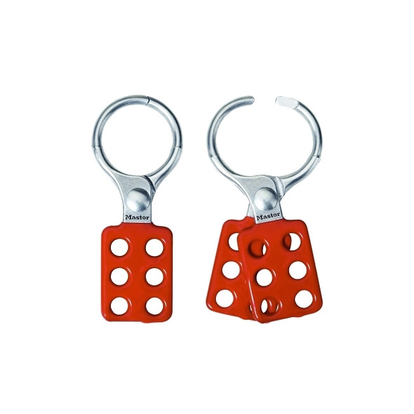 Safety Series Lockout Hasps, 2 in W x 4 7/8 in L, 1 1/2 Jaw dia.