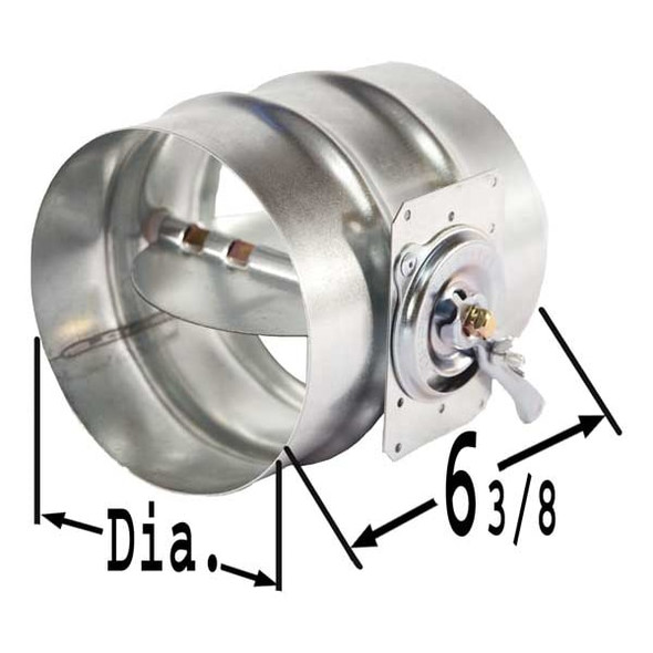Dayton Balancing Damper,Round, 14 In,Diameter 2TFY2
