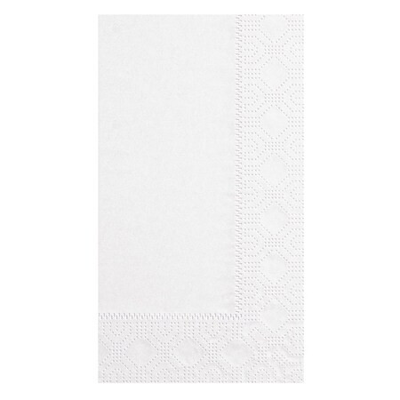 Hoffmaster 7.5" x 4.25" Regal Embossed White Dinner Napkins,PK125 180720
