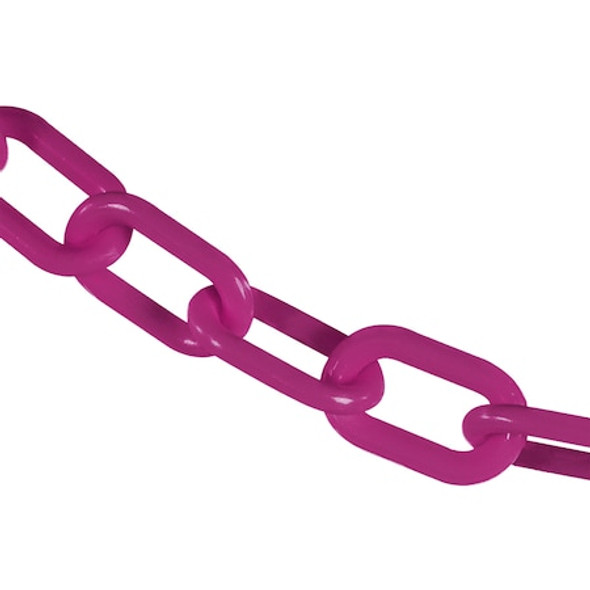 Mr. Chain 2" x 300' Magenta Heavy Duty Plastic Safety Chain 51018-300