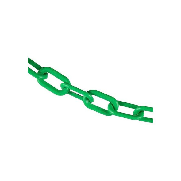 Mr. Chain 2" x 200' Green Plastic Safety Chain 50004-200