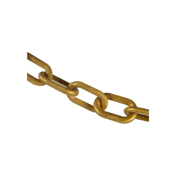 Mr. Chain 2" x 200' Gold Heavy Duty Plastic Safety Chain 51009-200