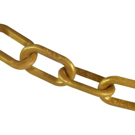 Mr. Chain 3" x 25' Gold Plastic Safety Chain 80009-25