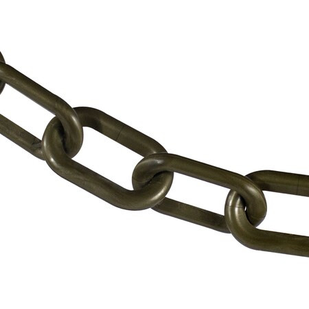 Mr. Chain 3" x 25' Khaki Gold Plastic Safety Chain 80007-25