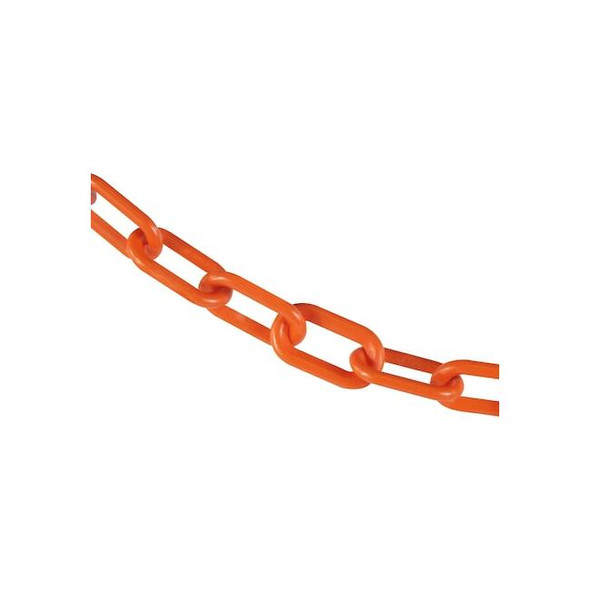 Mr. Chain 2" x 200' Safety Orange Plastic Safety Chain 50012-200