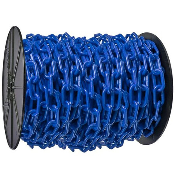 Mr. Chain Blue Plastic Chain 2"(#8,51 mm)x125 ft 50106 Mr. Chain Blue Plastic Chain 2"(#8,51 mm)x125 ft 50106