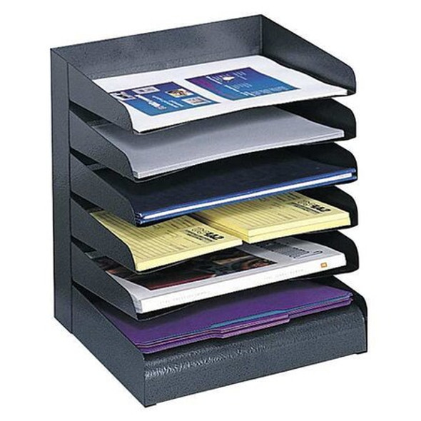 Safco Desk Tray,Black,13 1/4 in H 3128BL