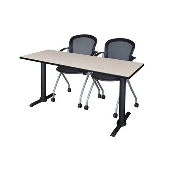 Cain Cain,72"x24",Training Table,2 Nest Chrs MTRCT7224PL23BK