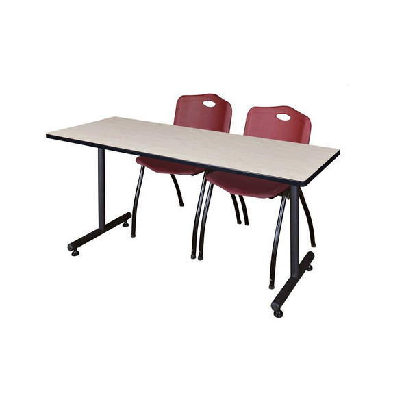 Kobe Rectangle Mobile table, 72" W, 72" H, Laminate Top, Maple MKTRCT7224PL47BY