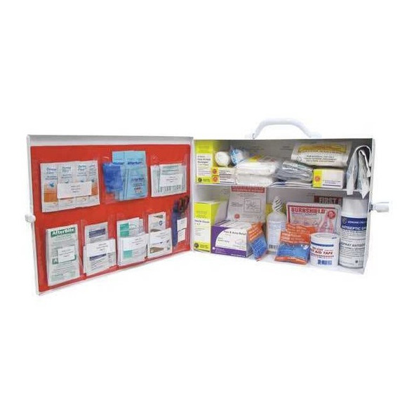 First Aid Kit and Housing, Metal Cabinet, 297 Components, 100 People Served