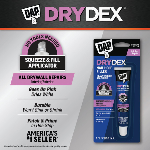 DAP DryDex 1 Oz. Nail Hole Filler Heavyweight Spackling