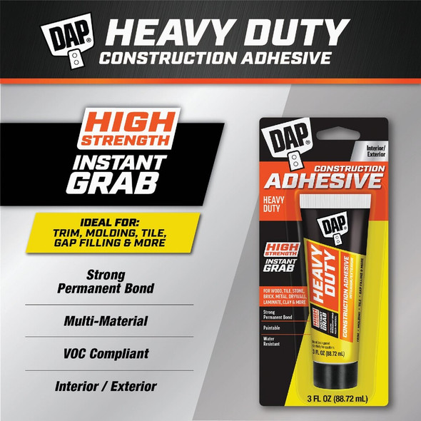 DAP 3 Oz. Heavy Duty Construction Adhesive 7079800160 786902