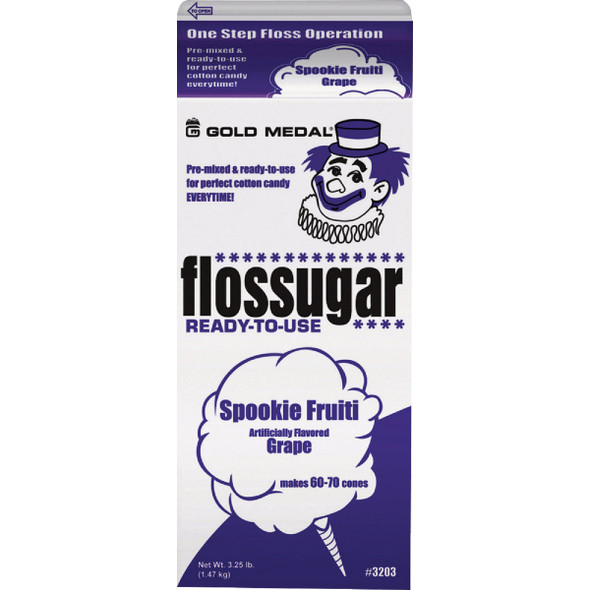 Gold Medal 1/2 Gal. Spookie Fruitti Grape Cotton Candy Sugar 3203
