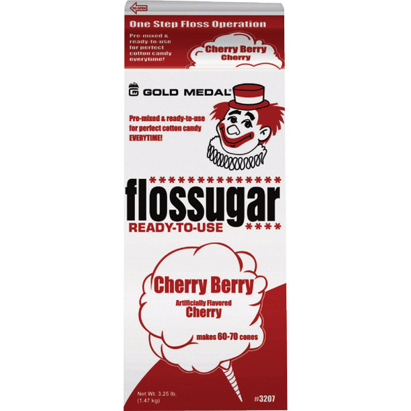 Gold Medal 1/2 Gal. Cherry Berry Cotton Candy Sugar 3207