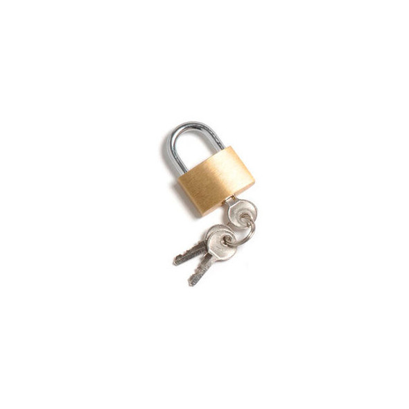 Global Industrial Brass Padlock With 3 Keys
