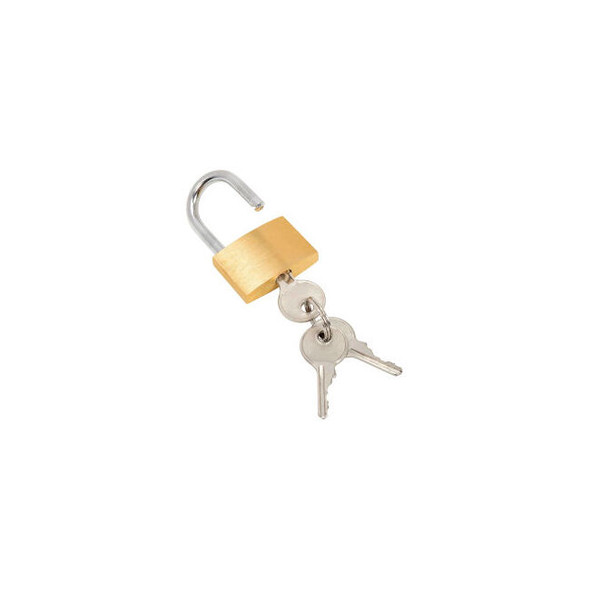 Global Industrial Brass Padlock With 3 Keys - Keyed Differently