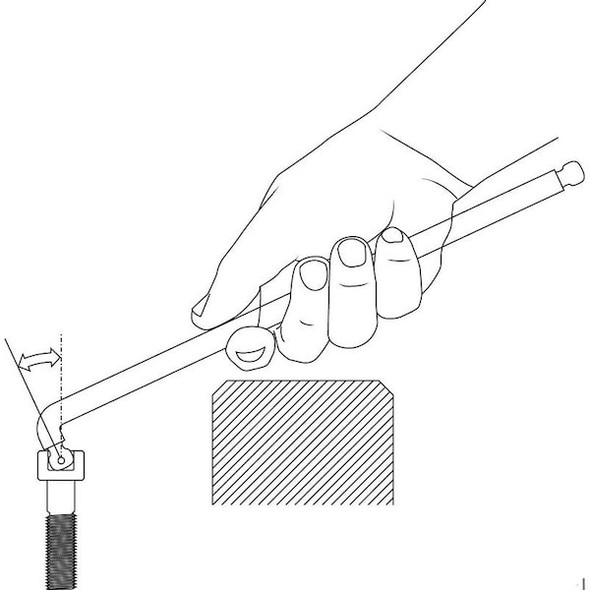 Gedore Hex Key,Metric,L Shape,4mm Tip 42 DKEL 4 Gedore Hex Key,Metric,L Shape,4mm Tip 42 DKEL 4