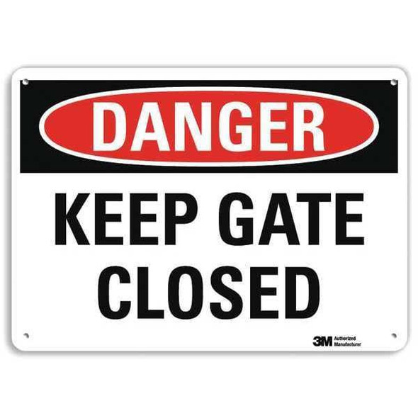 Lyle Danger Sign,4 Hole Mount,10in W x 7in H, U3-1696-RA_10X7 U3-1696-RA_10X7