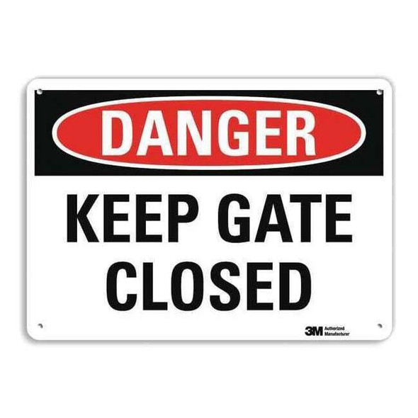 Lyle Danger Sign,4 Hole Mount,10in W x 7in H, U3-1696-RA_10X7 U3-1696-RA_10X7