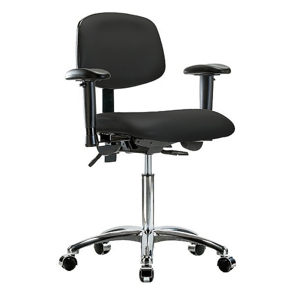Vin Chair Chrome,Med,T,AA,Cast,Blk Vin Chair Chrome,Med,T,AA,Cast,Blk