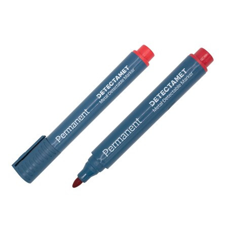 Metal Detectable Permanent Marker, Red Color Family, 10 PK