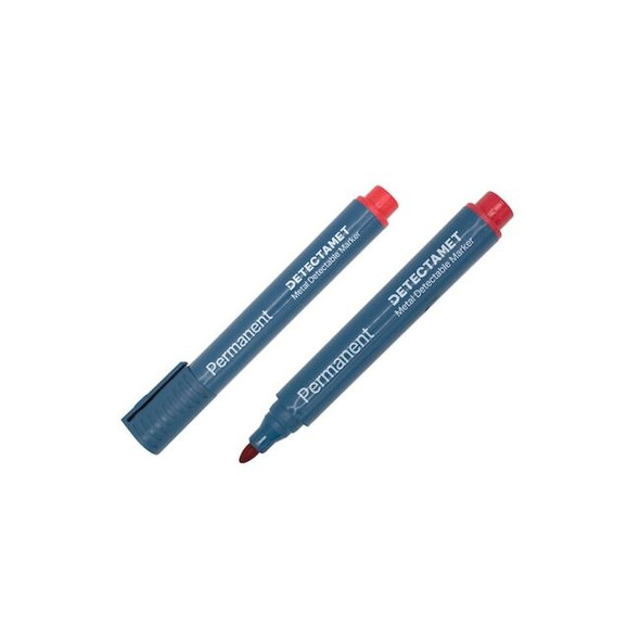 Metal Detectable Permanent Marker, Red Color Family, 10 PK