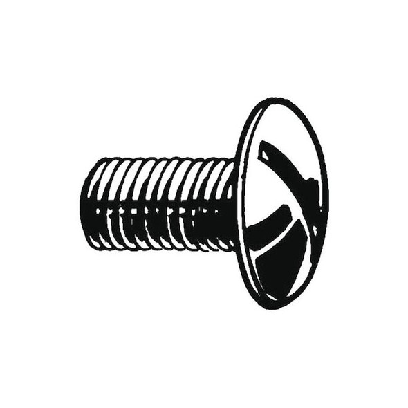 #6-32 x 1/4 in Slotted Truss Machine Screw, Plain 18-8 Stainless Steel, 100 PK