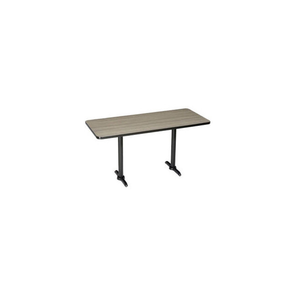 Interion Bar Height Breakroom Table 72""L x 30""W Charcoal
