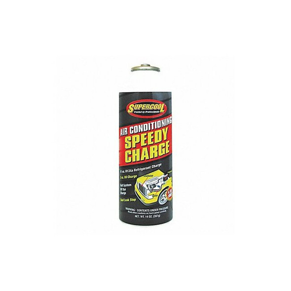 Supercool A/C 134a Charge and Ester Lubricant, 14 oz, Can, Green, Yellow 9473