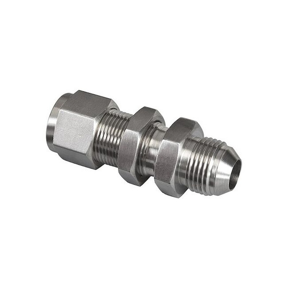 Brennan Industries Strt, SS, Comp. 1/4 in, Flared 3/8 in N2707-LN-04-04-SS