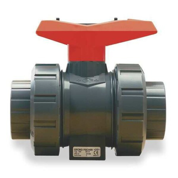 Gf Piping Systems 1-1/4" Socket CPVC Ball Valve Inline True Union 163546345